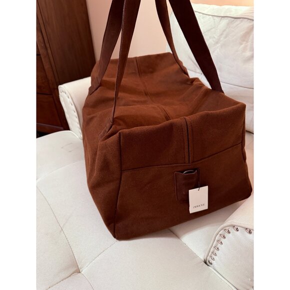 Zara Brown Canvas Duffle Bag NWT - Picture 3 of 9